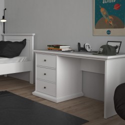 Marlow Single Pedestal Desk - White Room Shot