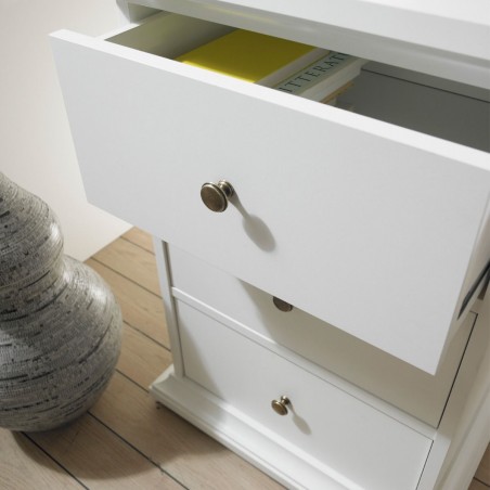 Marlow Single Pedestal Desk - White Drawer Detail
