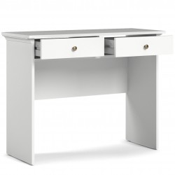 Marlow Two Drawer Console Table - White Open drawers