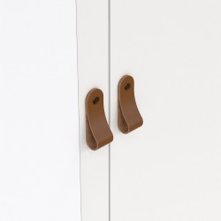 Barcelona Two Door Two Drawer Wardrobe - White Handle Detail