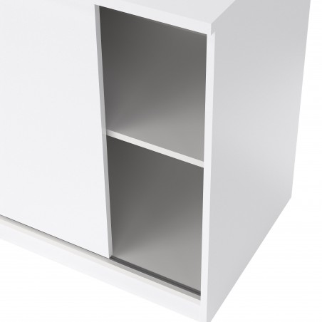 Naia One Door & Three Drawer Sideboard - Gloss White Cupboard Detail