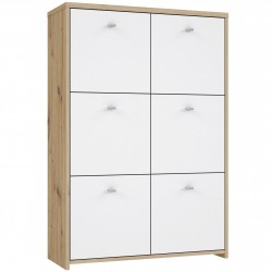 Winchester Six Door Storage Cabinet - White/Oak
