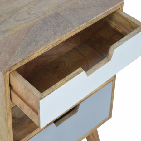 Andoya Two Drawer Bedside Table drawer detail