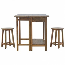 Two stools and table