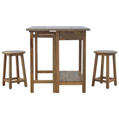 Two stools and table