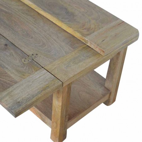 Cappa Coffee Table with 1 Shelf Top Detail Left