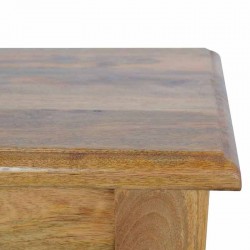 Cappa Solid Wooden Bench with Turned Legs Top Detail