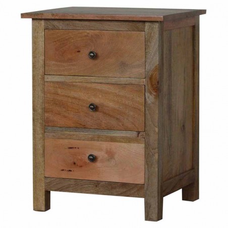 Cappa 3 Drawer Bedside Table Right Angle
