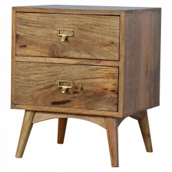 Cappa Nordic Style Two Drawer Bedside Front Right Angle