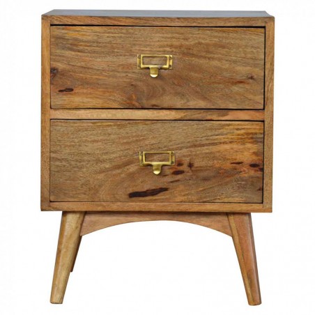 Cappa Nordic Style Two Drawer Bedside Front