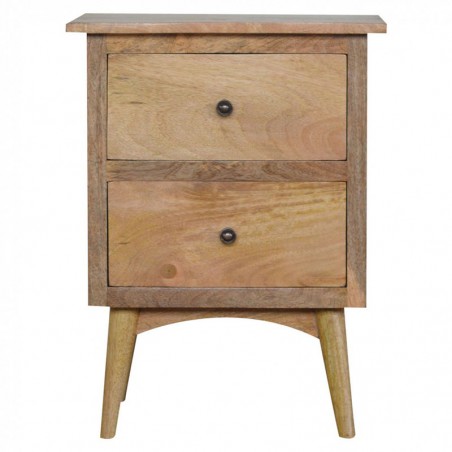 Cappa 2 Drawer Bedside Table Front