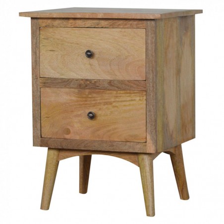 Cappa 2 Drawer Bedside Table Right Angle