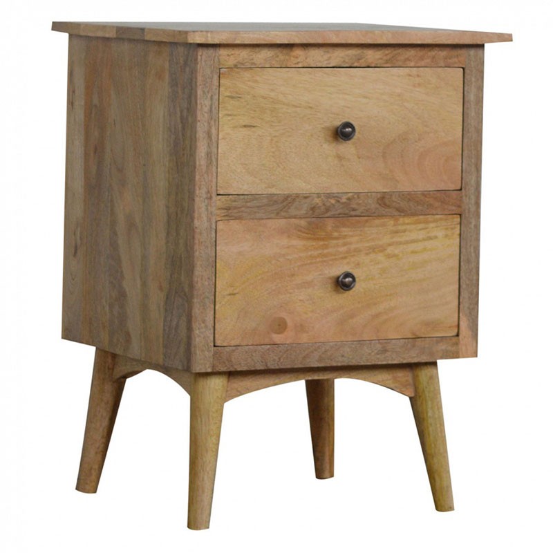 Cappa 2 Drawer Bedside Table Left Angle