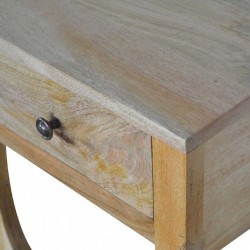 Cappa 1 Drawer Bedside Table with Serpentine Feet Drawer Detail