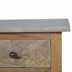 Cappa 1 Drawer Bedside Table with Serpentine Feet Front Drawer