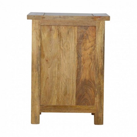 Cappa Rustic 3 Drawer Bedside Table Back
