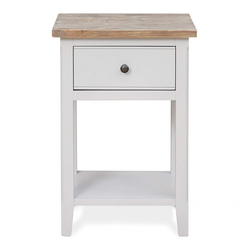 Lugo One Drawer Lamp Table Front View