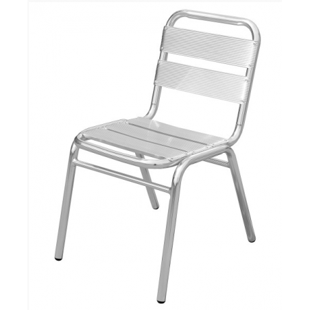 Boston Outdoor Aluminium Stacking Chairs front View