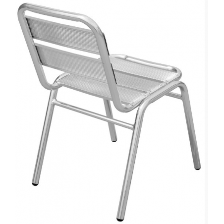Boston Outdoor Aluminium Stacking Chairs Rear View
