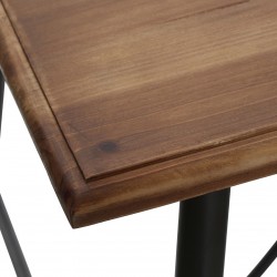 Enville Small Industrial Style Dining Table Top Detail
