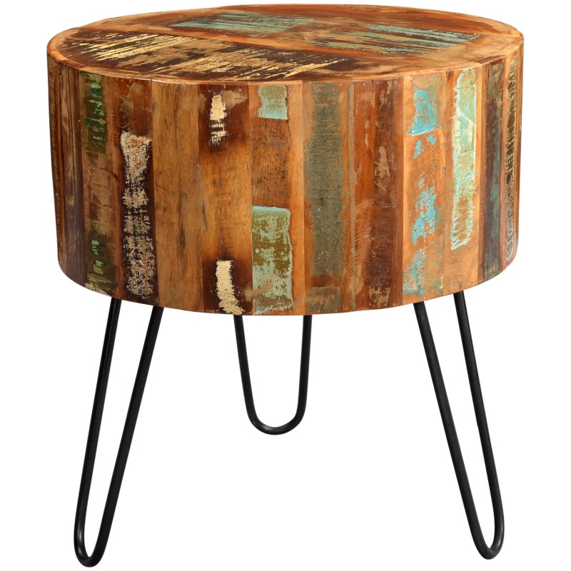 Funki Coastal Drum Side table, front view
