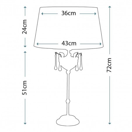 Walton Table Lamp - Dimensions
