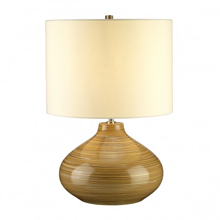 Neola Wood Effect Table Lamp On