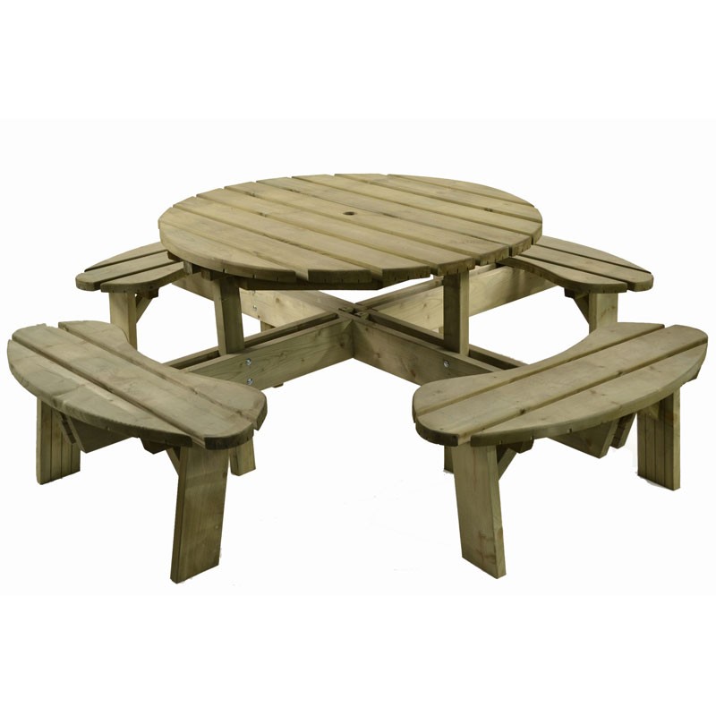 Halwill 8 Seater Round Picnic Table