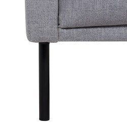 Grey sofa, black leg detail