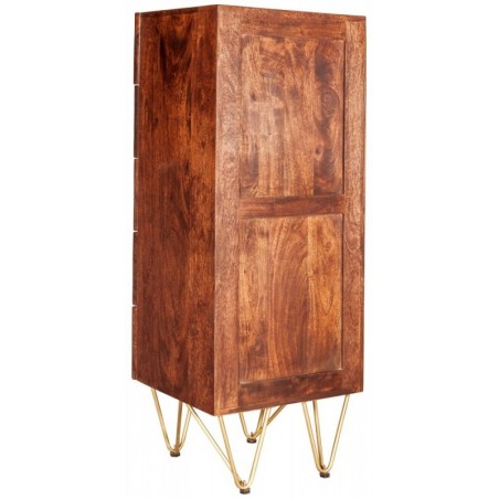 Tanda Dark Gold Tall Chest of Drawers, rear view