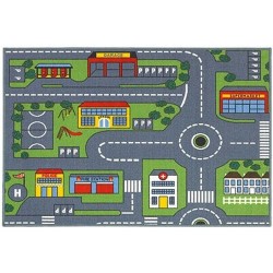 Road Map Rug Top View