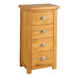 Coleby 4 Drawer Narrow Chest, angle view