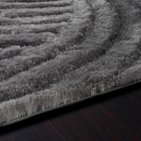 Missoula Textured Pattern Rug, charcoal - close up