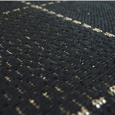 Ipira Square Patterned Rug - Black Pattern Detail