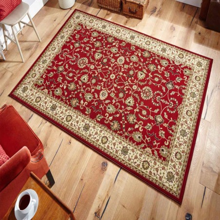 Sumy Bordered Rug - Red Room Shot
