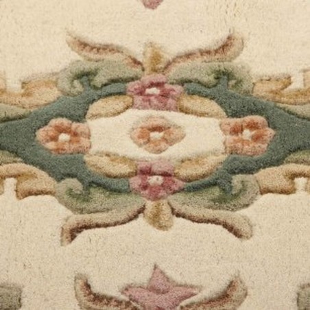 Tux Vintage Rug - Green/Cream Pattern Detail