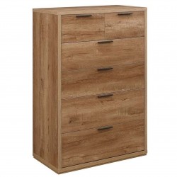 Egdon 6 Drawer Chest in rustic oak, angle view