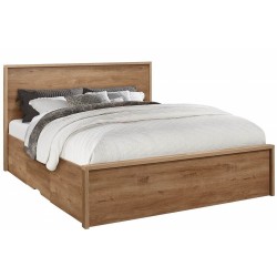 Egdon Bed Frame in rustic oak, angle view