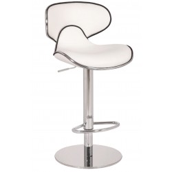Deluxe Carcaso Kitchen Stool - white front angled view