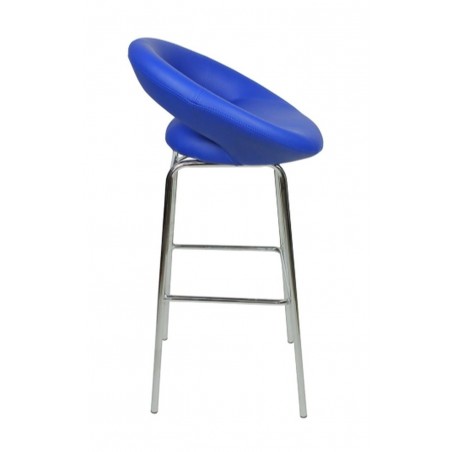Sorrento Fixed Height Stool, blue side view