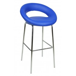 Sorrento Fixed Height Stool, blue front angled view