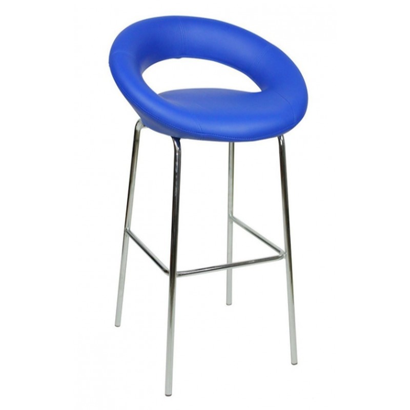 Sorrento Fixed Height Stool, blue front angled view