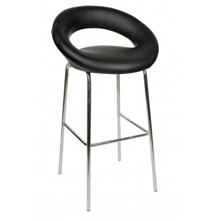 Sorrento Fixed Height Stool, black, front angled view
