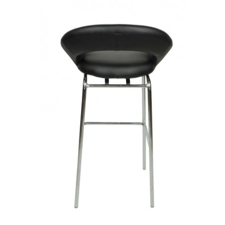 Sorrento Fixed Height Stool, black, back view
