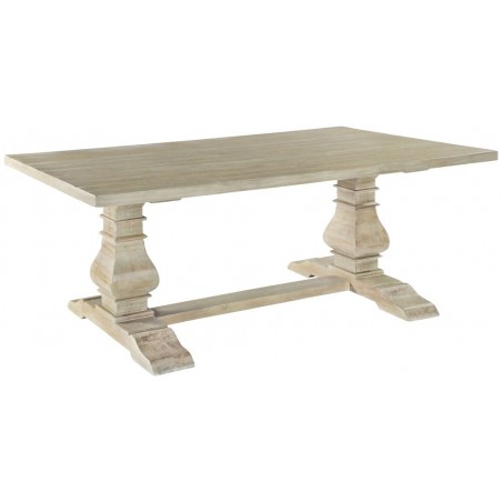 Solid Light Wood Rectangular Dining Table