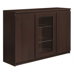 Quillan 3 Door Sideboard (Glazed Centre), angle view