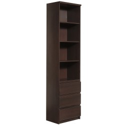 Quillan Tall Narrow Bookcase, angle view