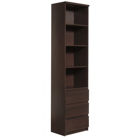 Tall Narrow Bookcase Quillan, Tall Shallow Bookcase With Doors