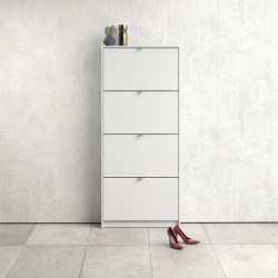 Barden Shoe Cabinet in white, room shot