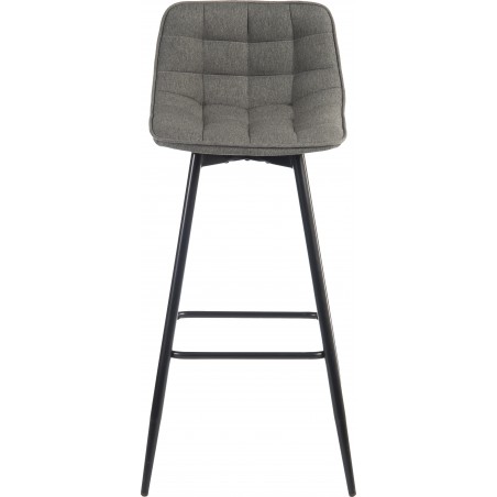 Bedford Grey Upholstered Bar Stool Front View